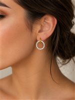 Orecchini Vidali Gioielli Donna in Oro giallo Zircone OROR-17-34 - OROR-17-34